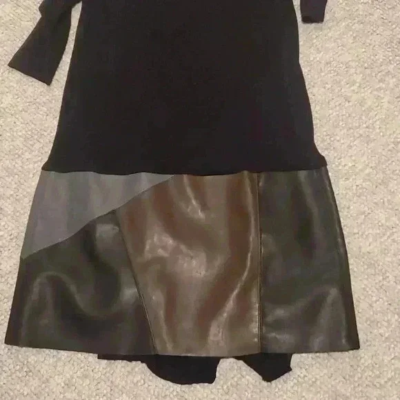 Bailey 44 drop waist faux leather trim dress - Picture 6 of 7